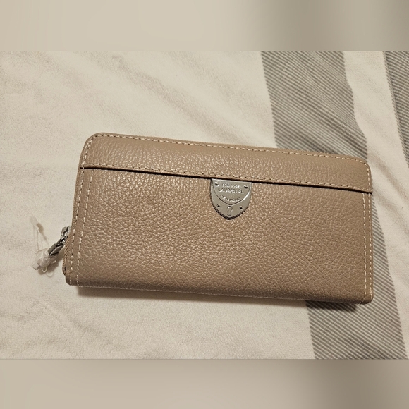 Lauren Ralph Lauren Cream Tan Leather wallet brand new unused - Picture 1 of 5